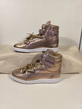 Puma Sky 2 High Mens Size 10 Holo Gold Shoes